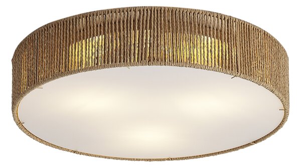 Plafoniera Japandi naturale con paralume 46cm 3 luci - Luz