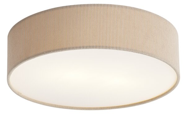 Plafoniera moderna color talpa con paralume in velluto 38cm 2 luci - Luz