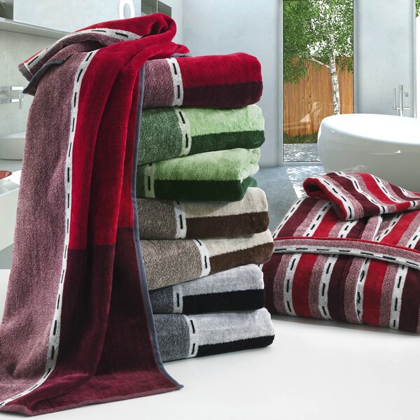 Telo Bagno In Cotone Street 95X150 Carrara Moderno Bordeaux Caleffi