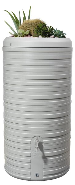 GARANTIA NORDIC 2in1 serbatoio per pioggia 300 litri grigio pietra incl. ciotola per piante