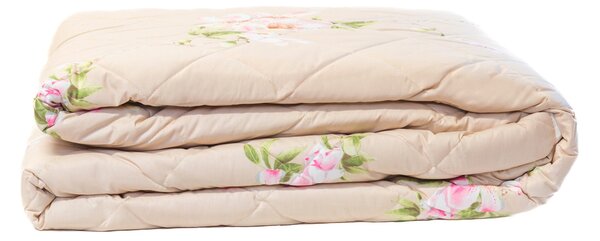 Copriletto Trapuntato In Percalle Chorisia Matrimoniale - 270X260 Emporium Floreale Beige Caleffi