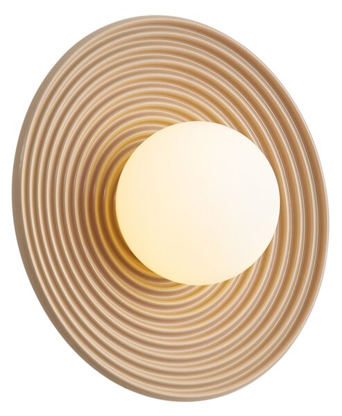 Plafoniera retrò beige con vetro opale - Lila
