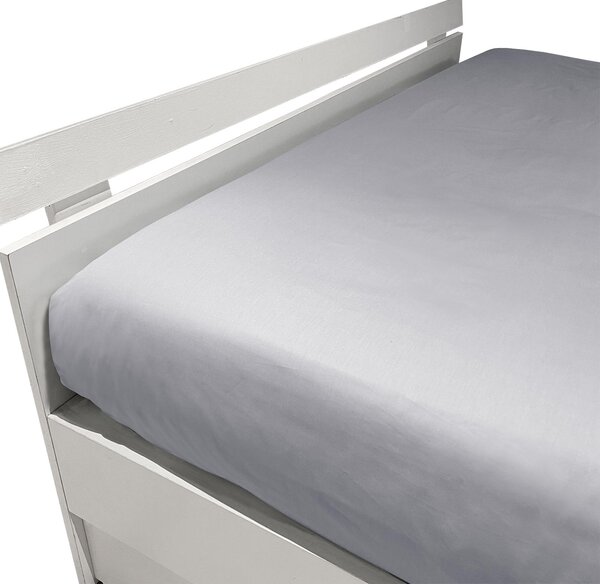 Lenzuolo Inferiore In Raso Di Cotone Precious Sateen 175X205+30 Mirabello Brera Tinta Unita Ghiaccio Caleffi