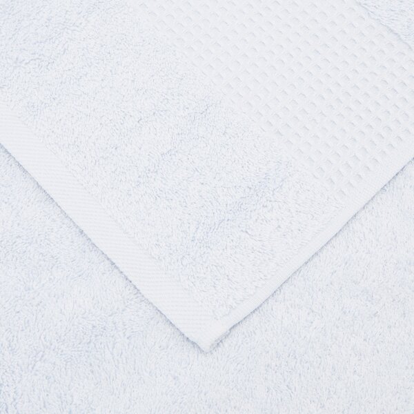 Telo Bagno In Acrilico Dralon Fiocco 100x150 Bellora Continuat. Tinta Unita Azzurro Caleffi
