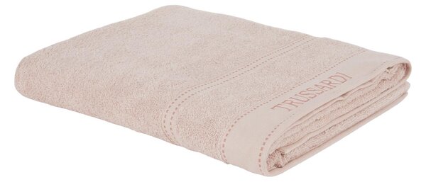 Telo Bagno In Acrilico Dralon Ribbon 100x150 Trussardi Tinta Unita Cipria Caleffi