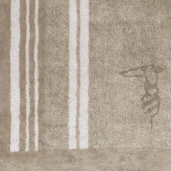 Telo Bagno In Acrilico Dralon Sponge & Stripes 95X150 Trussardi Moderno Sabbia Caleffi