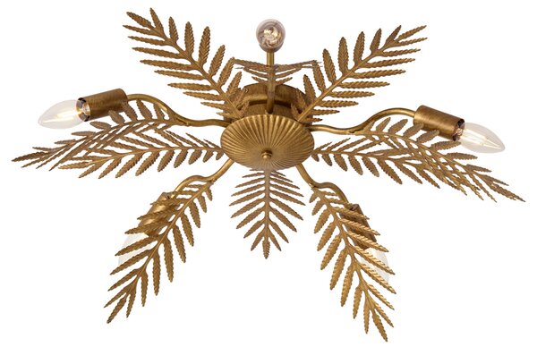 Plafoniera vintage oro 70 cm 5 luci - Botanica