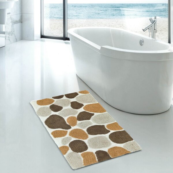 Tappeto D'arredo In Acrilico Dralon Brighton 50x80 Carrara Moderno Marrone Caleffi