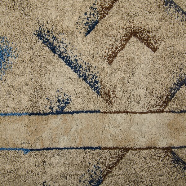 Asciugamano Con Ospite In Acrilico Dralon Kanzi 40X60+60X100 Carrara Moderno Blu Caleffi