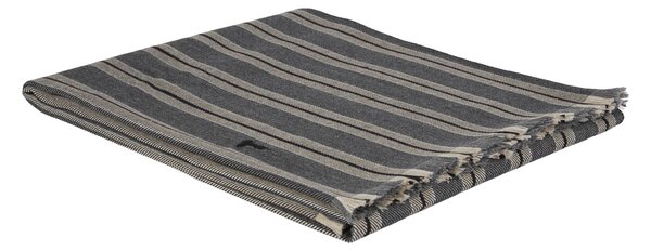 Telo Arredo Copridivano In Plaid Grandecor In Tinto In Filo Regimental 170x240 Trussardi Geometrico Grigio Caleffi