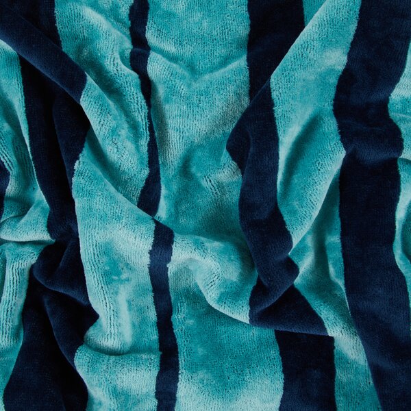 Telo Mare In Acrilico Dralon Logo Line 95X180 Trussardi Moderno Blue Caleffi