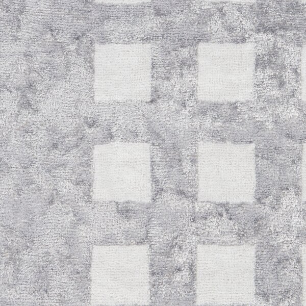 Telo Bagno In Acrilico Dralon Silver Squares 95X150 Carrara Moderno Silver Caleffi