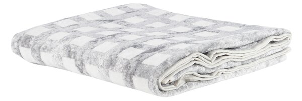 Telo Bagno In Acrilico Dralon Silver Squares 95X150 Carrara Moderno Silver Caleffi