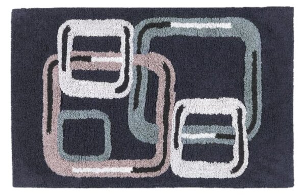 Tappeto D'arredo In Cotone Asako 70X110 Carrara Moderno Blue Caleffi