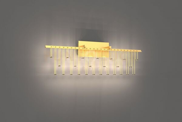 Lampada da parete scintilla, cromo nero, led 9 w, lumen 765 3000k, 