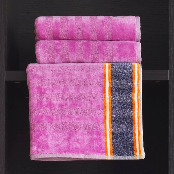 Telo Bagno In Cotone Elodie 95X150 Carrara Moderno Fuxia Caleffi
