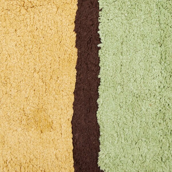 Tappeto D'arredo In Cotone Amorgos 50x80 Carrara Moderno Green Caleffi