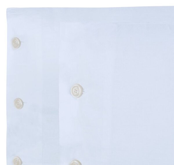 Copripiumino Con Federe In Misto Lino Violino 55x55 Bellora Continuat. Tinta Unita Azzurro Caleffi