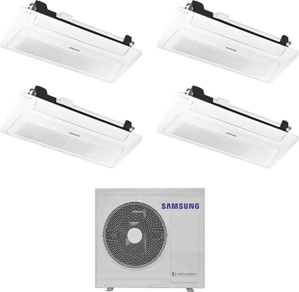 Samsung Climatizzatore a Cassetta 1 Via Quadri Split 9000+9000+9000+9000 btu Condizionatore con Pompa di Calore Classe A++/A+ (Unit Interna + Unit