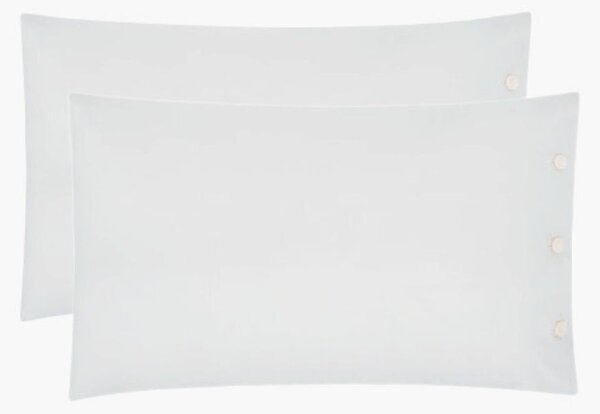 Coppia Federe In Percalle Percolours 50x80 Bellora Continuat. Tinta Unita Bianco Caleffi
