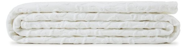 Copriletto Non Trapuntato In Raso Jacquard San-marco Matrimoniale - 260X260 Mirabello Brera Tinta Unita Bianco Caleffi