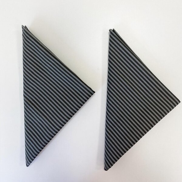 Tovagliolo In Saia Di Cotone Stripes 40x40 Promotion Items Moderno Grigio Caleffi