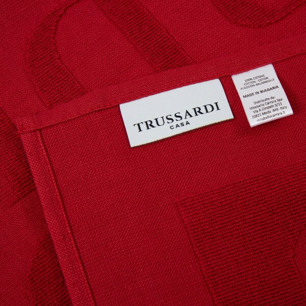 Telo Mare In Acrilico Dralon Surface Beach 95X180 Trussardi Moderno Bordeaux Caleffi