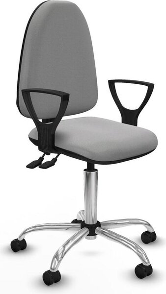 Sedia da ufficio Piqueras y Crespo, modello BFN05RP, colore grigio chiaro