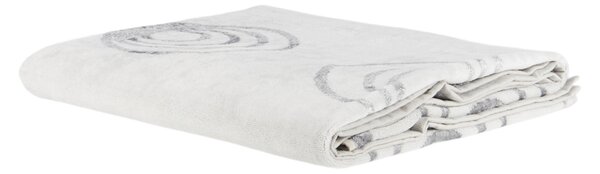 Telo Bagno In Acrilico Dralon Silver Circle 95X150 Carrara Moderno Silver Caleffi