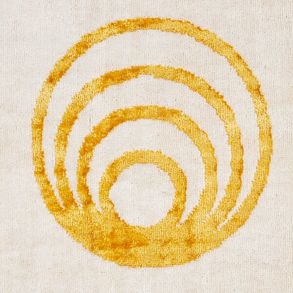 Telo Bagno In Acrilico Dralon Gold Circles 95X150 Carrara Moderno Gold Caleffi