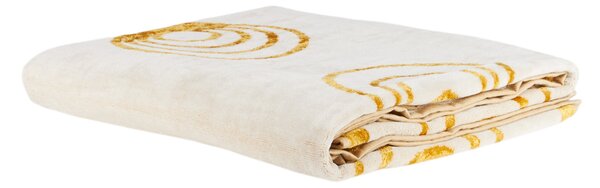 Telo Bagno In Acrilico Dralon Gold Circles 95X150 Carrara Moderno Gold Caleffi