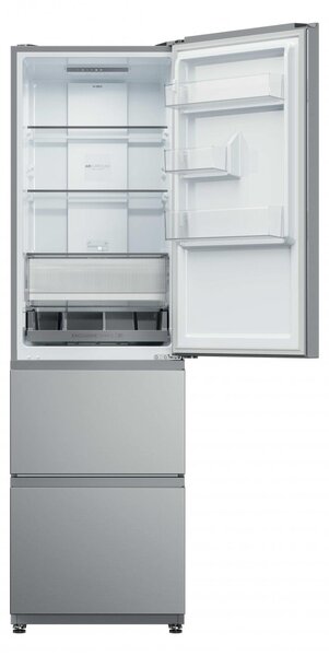 Haier Frigorifero Combinato 3 Porte Capacit 303 Litri Classe energetica D Raffreddamento No Frost colore Acciaio Inox - HTR3518DNMX