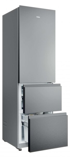 Haier Frigorifero Combinato 3 Porte Capacit 303 Litri Classe energetica D Raffreddamento No Frost colore Acciaio Inox - HTR3518DNMX