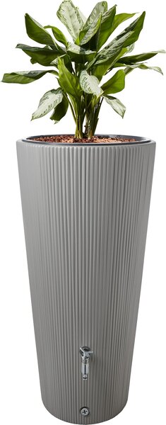 GARANTIA LINUS 2in1 serbatoio per pioggia 220 litri grigio zinco incl. ciotola per piante