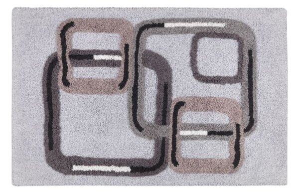 Tappeto D'arredo In Cotone Asako 50x80 Carrara Moderno Grigio Caleffi