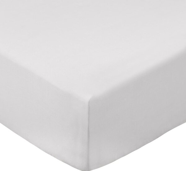 Lenzuolo con angoli grigio in percalle di cotone 185x200 cm Cotton Percale – Bianca