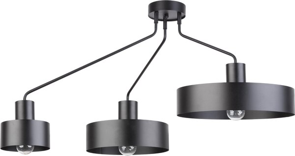 Moderna lampada da soffitto a sbalzo nera tripla Jumbo 3xE27 15W Sigma Lighting