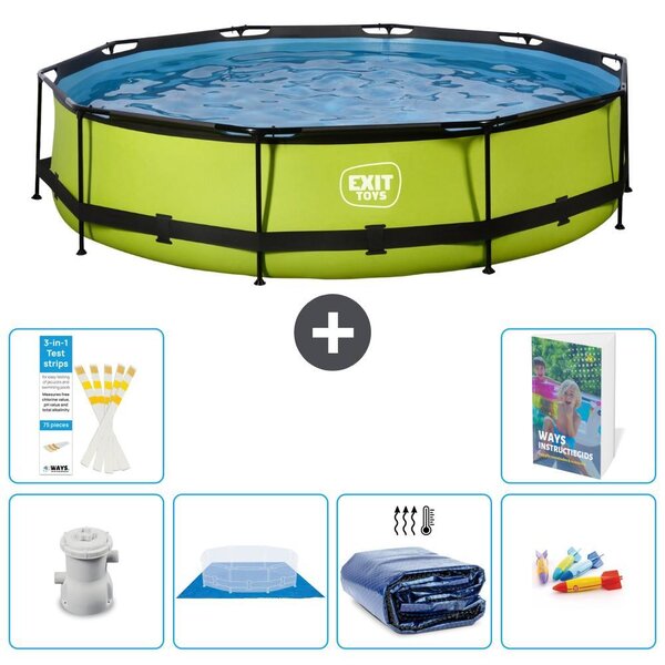 Piscina gonfiabile rettangolare - 360x76 cm - Set da 5 pezzi - Modello S220