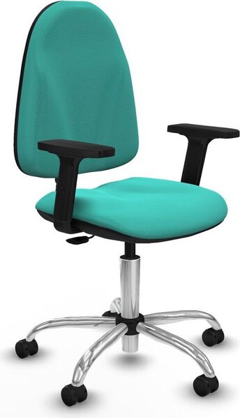 Sedia da ufficio Piqueras y Crespo modello B2D05RF, colore turchese