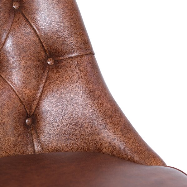Sedia Chesterfield Casadei Pelle Primo Fiore - Gambe Legno di Faggio Massello