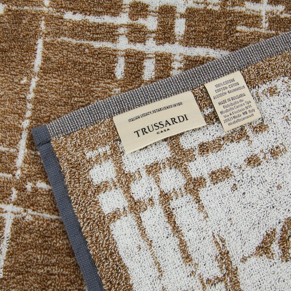 Telo Bagno In Acrilico Dralon Scratch 95X150 Trussardi Moderno Brown Caleffi