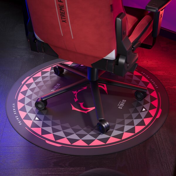 Tappetino Antiscivolo Gaming Diablo Chairs per Sedia, Nero‑Rosso