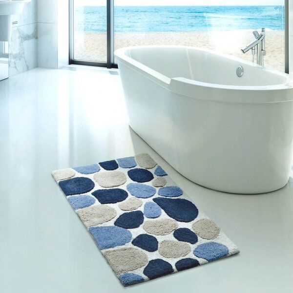 Tappeto D'arredo In Acrilico Dralon Brighton 50x80 Carrara Moderno Blu Caleffi