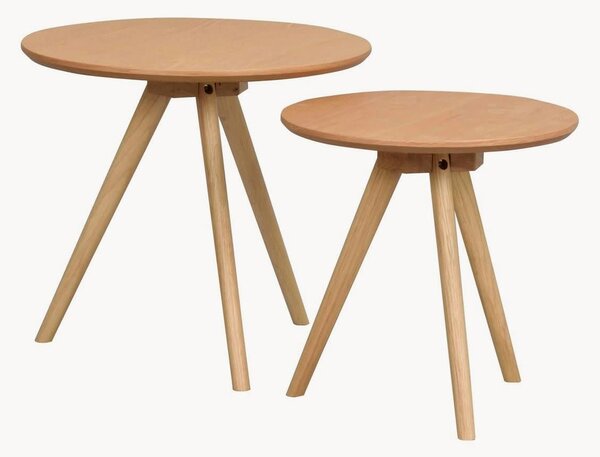 Set di 2 tavolini in legno Yumi