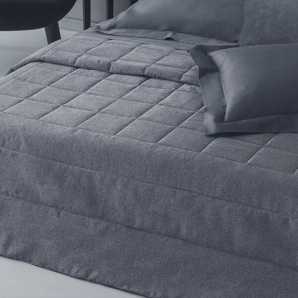 Copriletto Primaverile MATRIMONIALE - 270X260 City BLU Raso Jacquard Caleffi