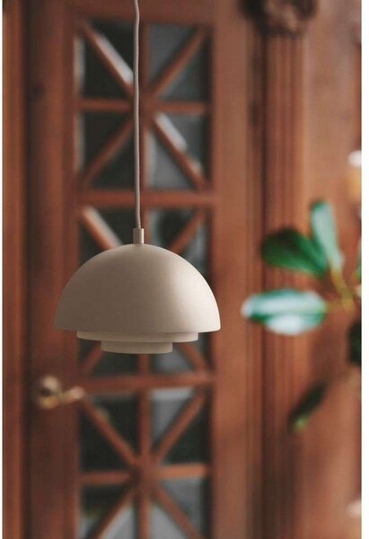 Lampada a sospensione Warm Nordic, Milieu Colour Mini, dimmerabile, Beige, Soggiorno, Metallo, Scandinavo