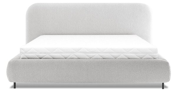 Letto matrimoniale imbottito beige con contenitore e rete inclusi 180x200 cm Pointt – ELTAP