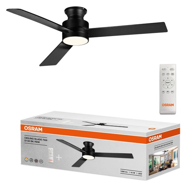 Osram - Ventilatore da soffitto dimmerabile BLADE LED/18W/230V 3000/4000/6000K + telecomando