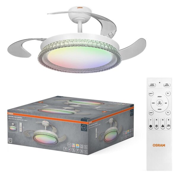 Osram - lampada LED RGB dimmerabile CIERZO con ventilatore, 35W/230V, 3000-6500K + telecomando