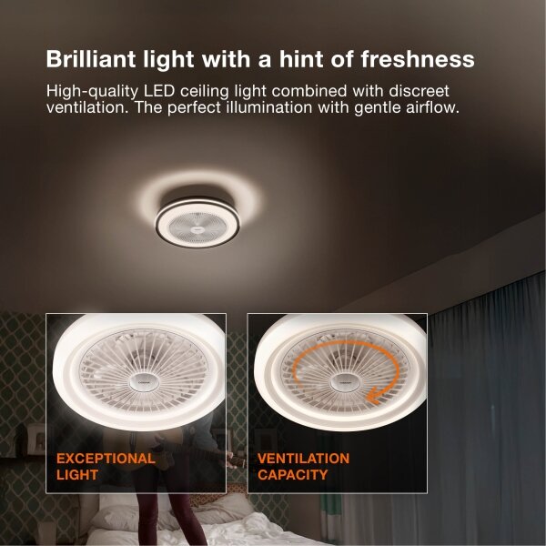 Osram - Lampada LED RGB dimmerabile con ventilatore MURLAN LED/26W/230V 3000-6500K + telecomando
